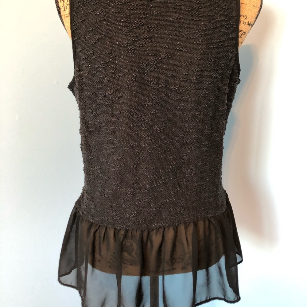 Tapestry Tank with Sheer Ruffle - Picture 2 of 3